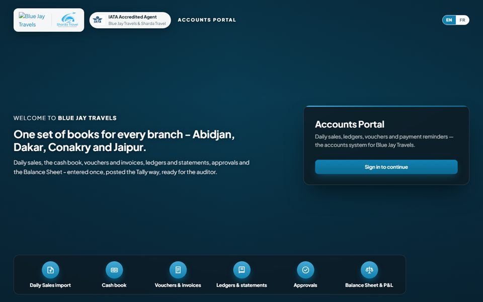Accounts Portal — screenshot