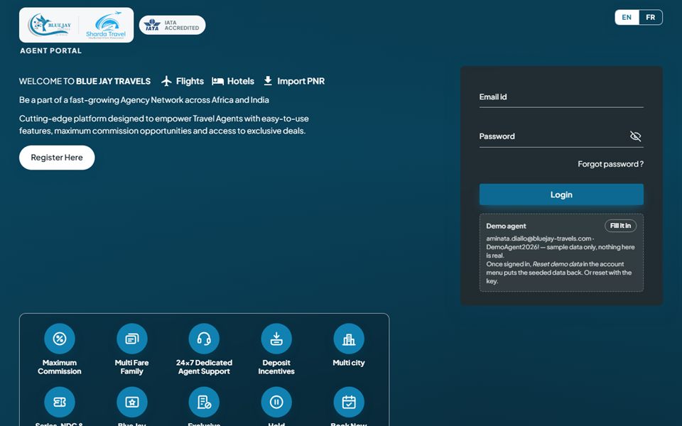B2B Agent Portal — screenshot